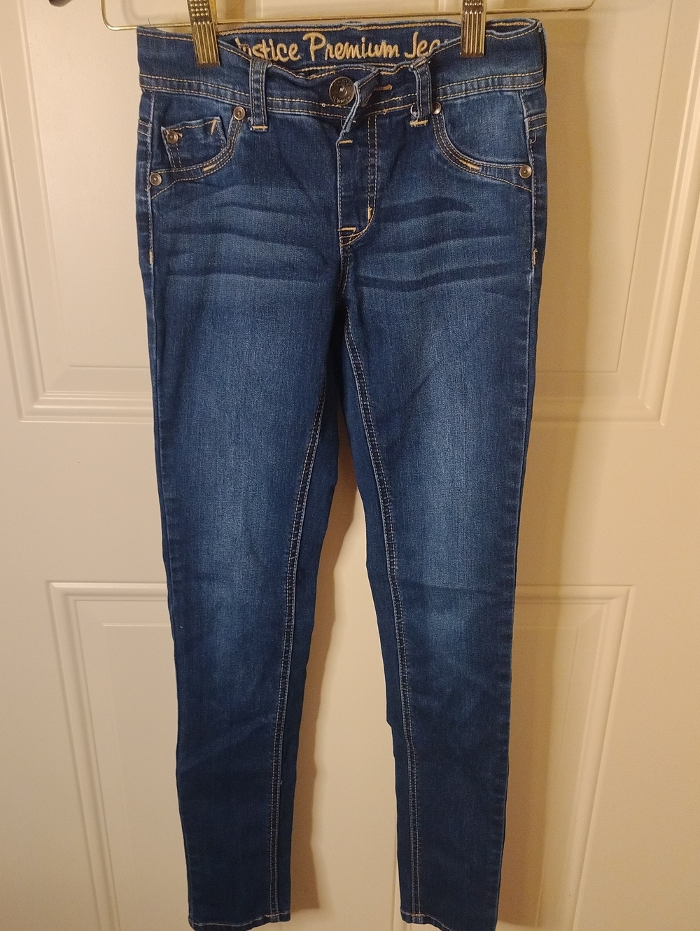 Justice Premium Jeans Dark Blue Skinny Jeggings Size 12S Girls